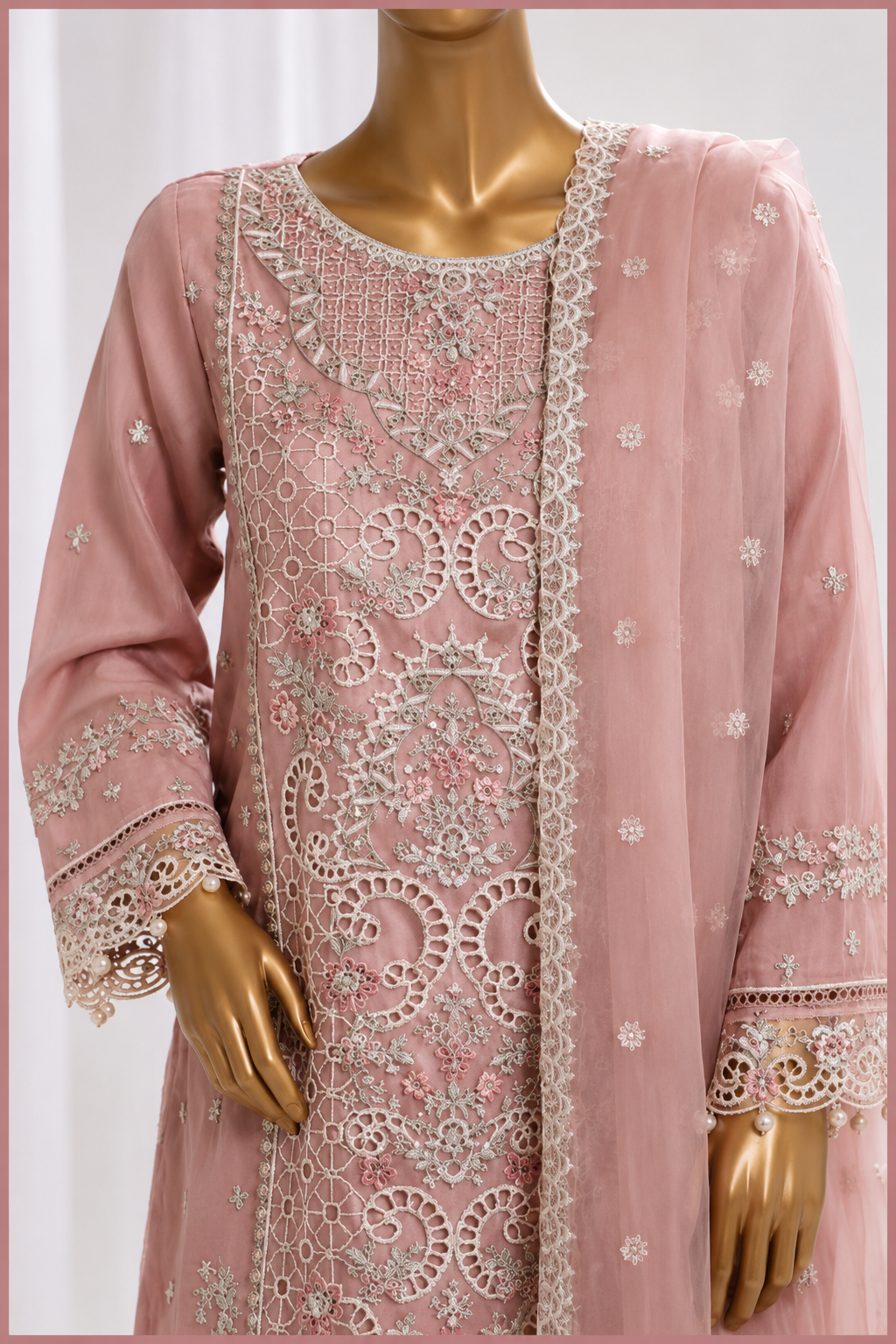 Sadabahar Blush 3 Piece Suit