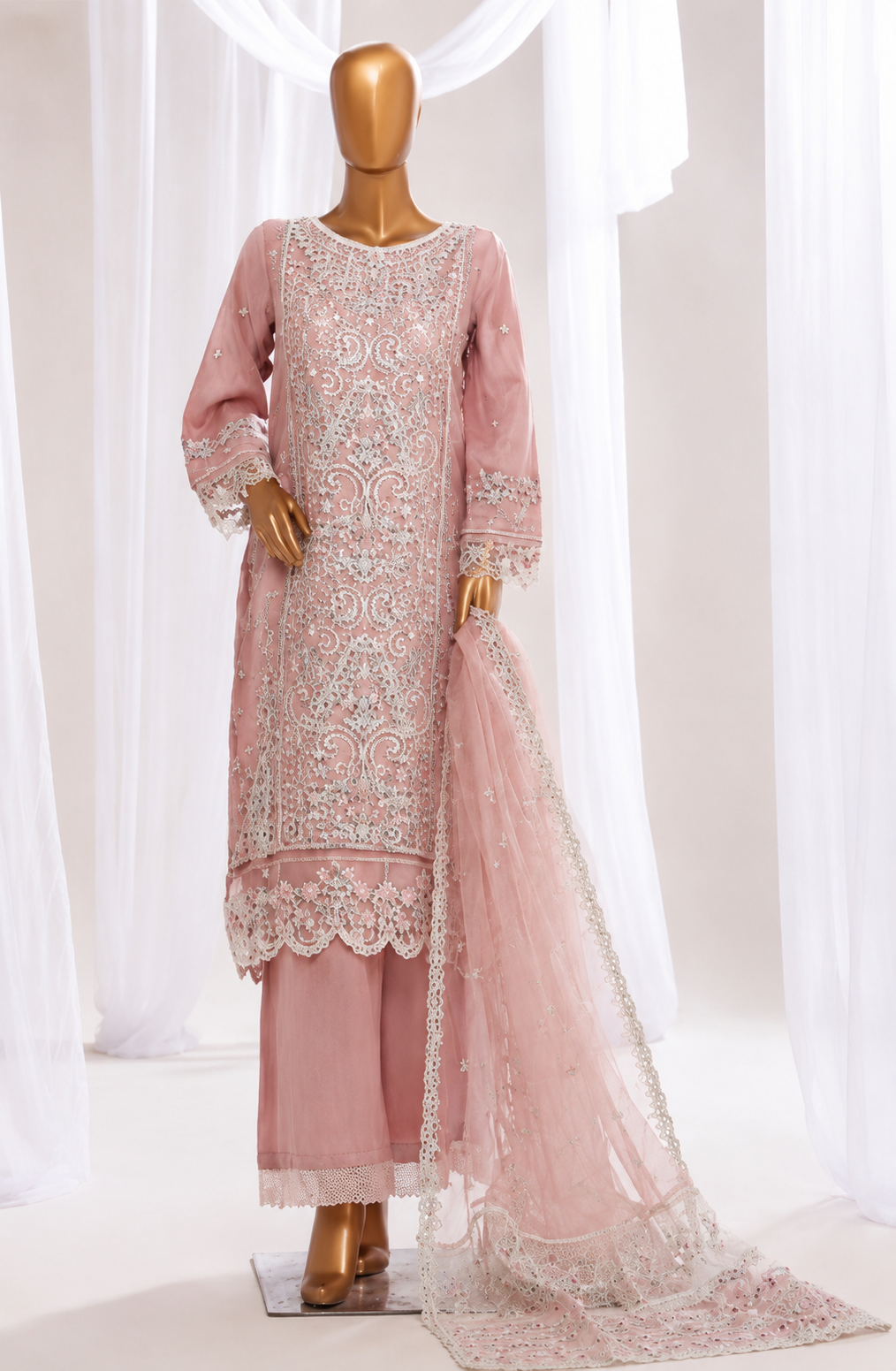 Sadabahar Blush 3 Piece Suit