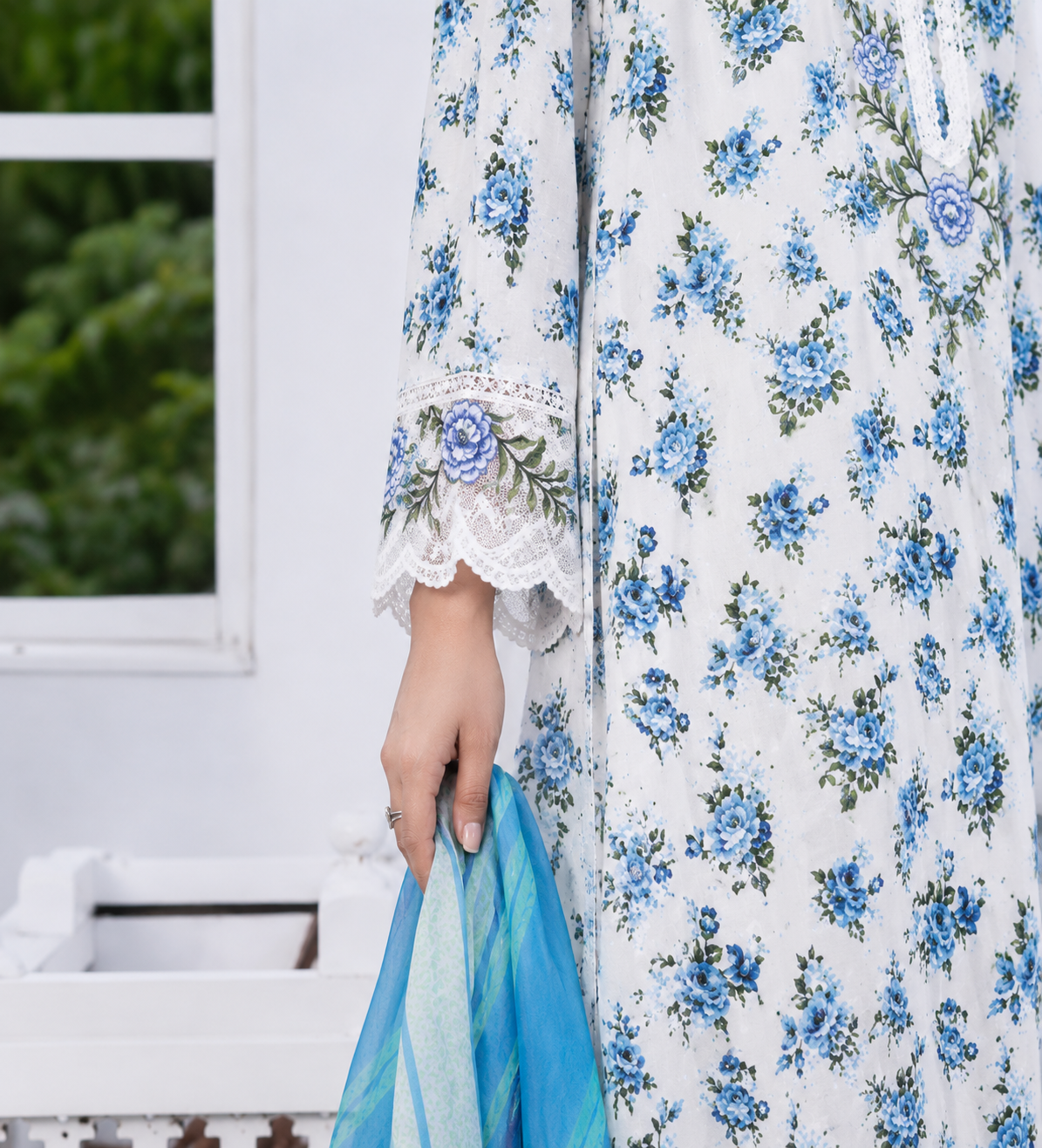 Munira Azure Bloom 3 Piece Stitched Suit