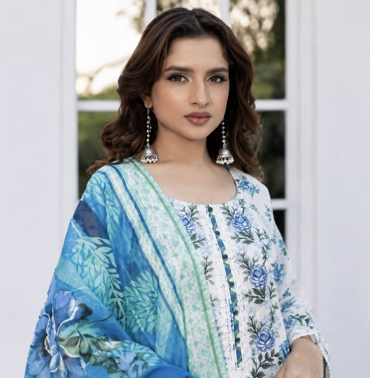 Munira Azure Bloom 3 Piece Stitched Suit