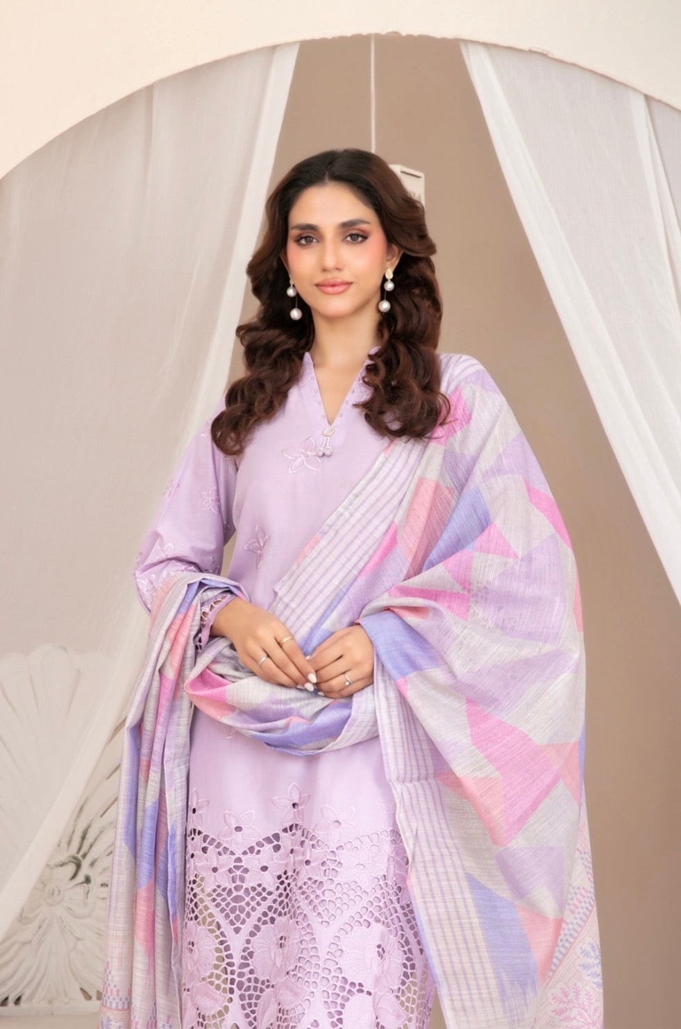 Tawakkal Nazifa Lavender Noor Ensemble (stitched)