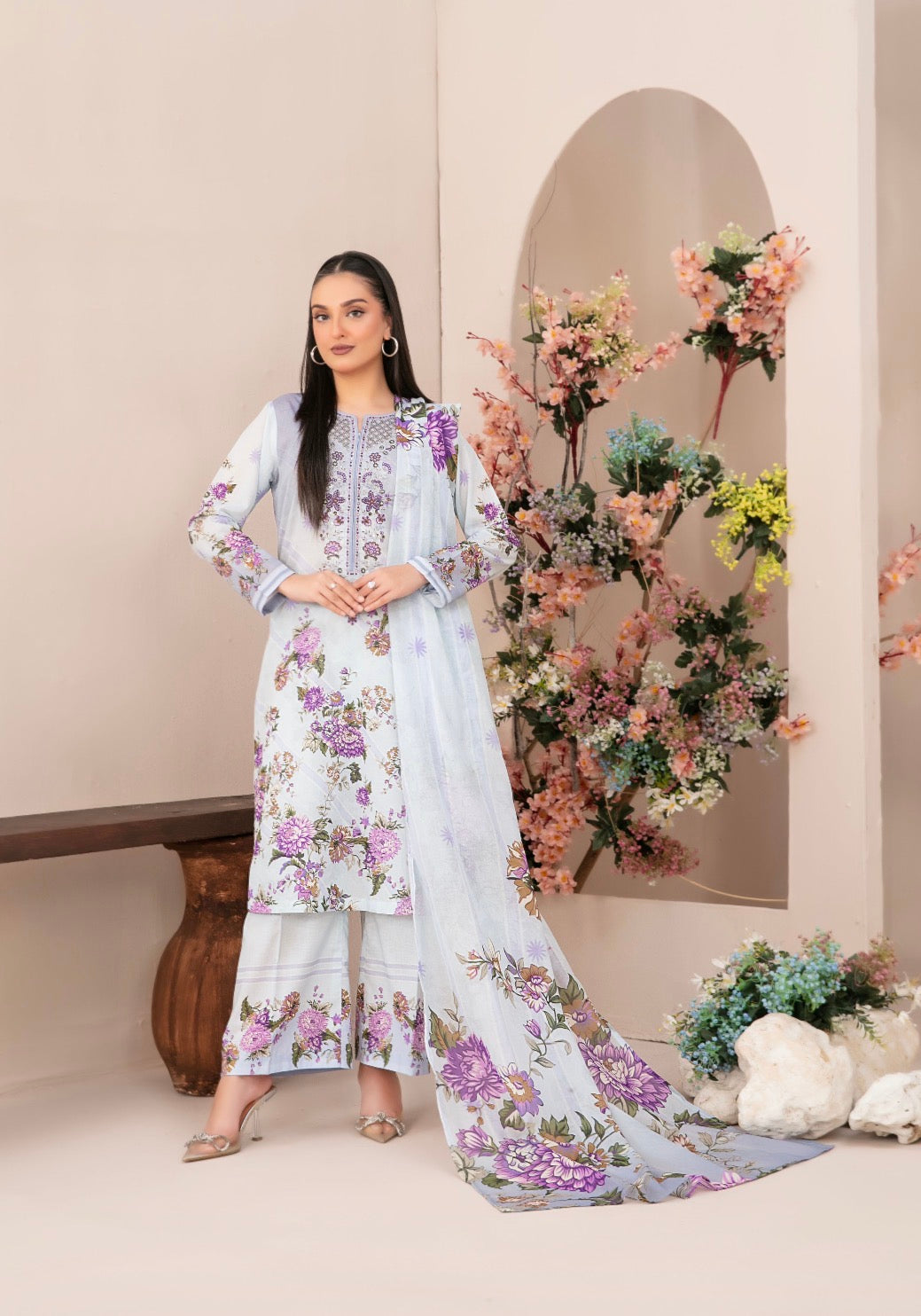 Tawakkal Malhar Blossom Ensemble (unstitched)
