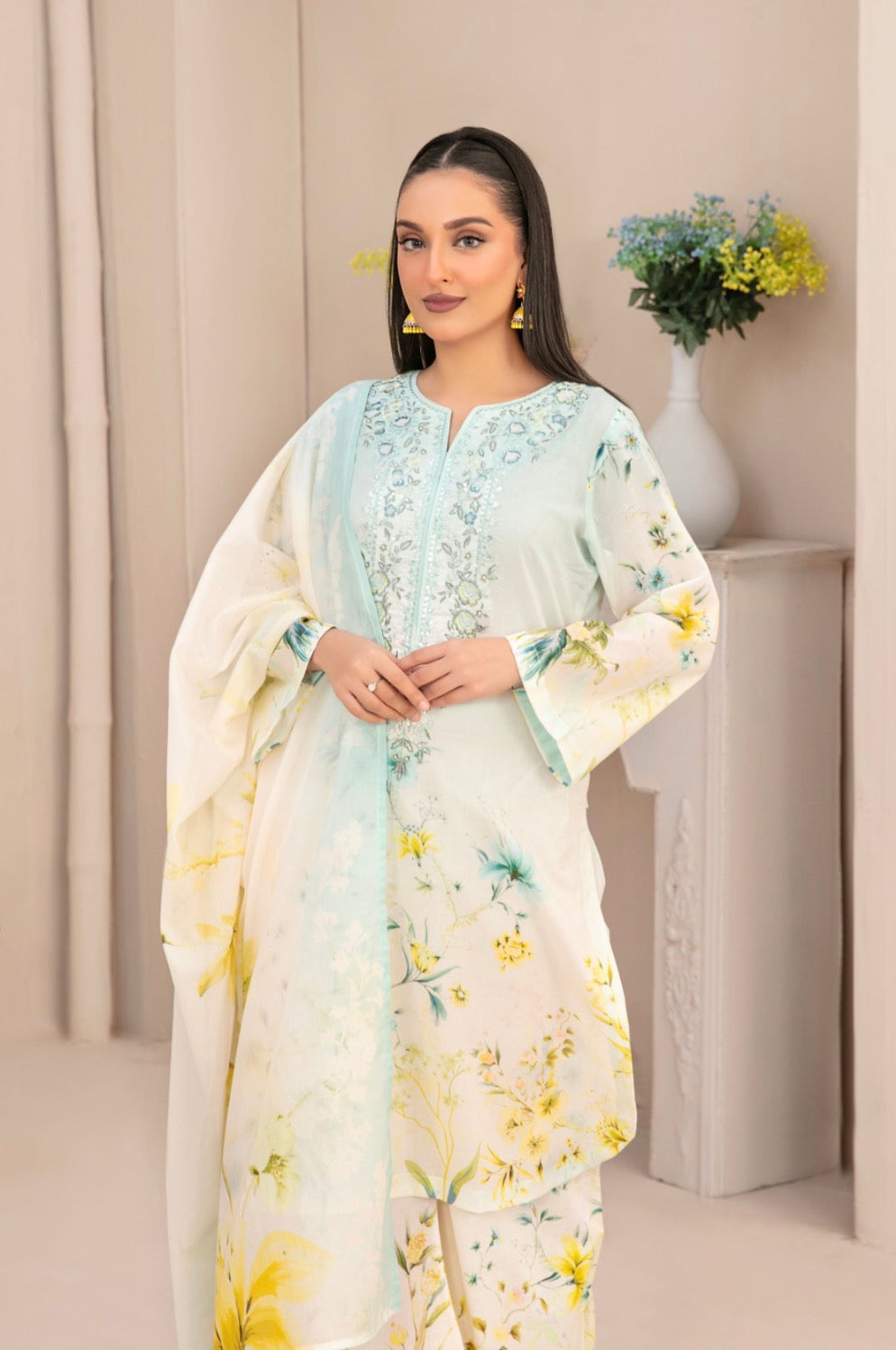 Tawakkal Malhar Lemon Bloom (unstitched)