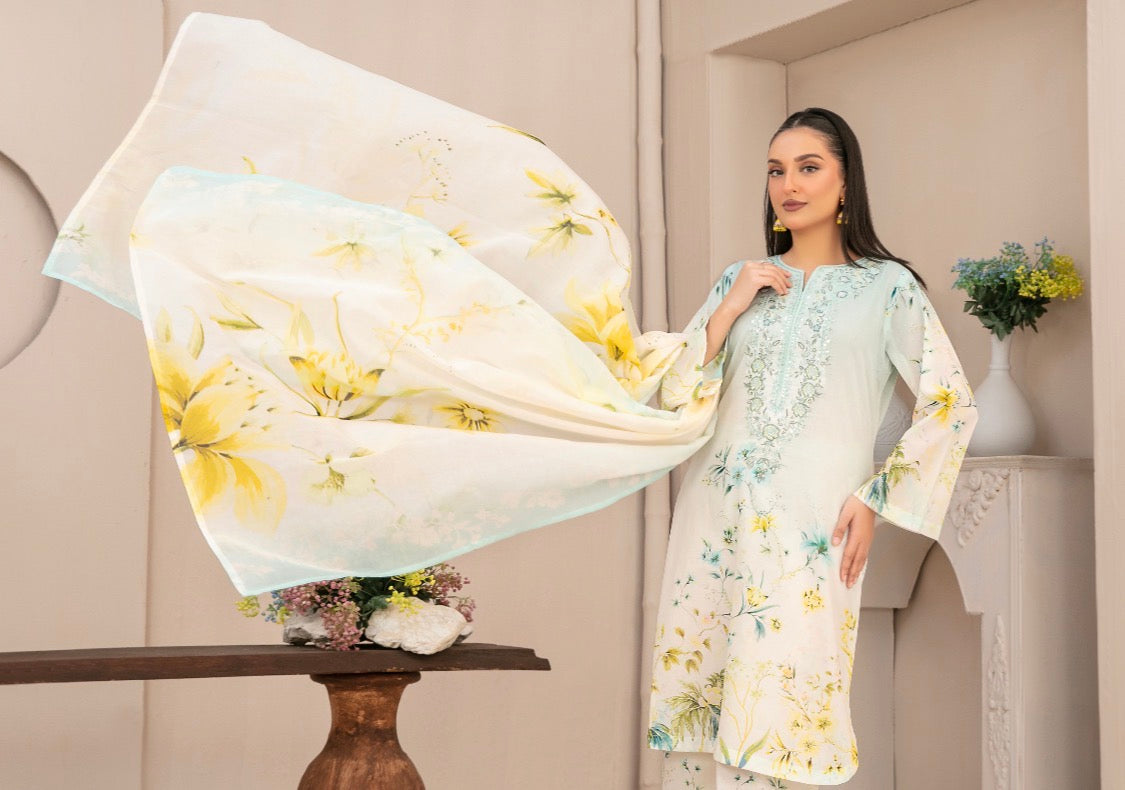 Tawakkal Malhar Lemon Bloom (unstitched)