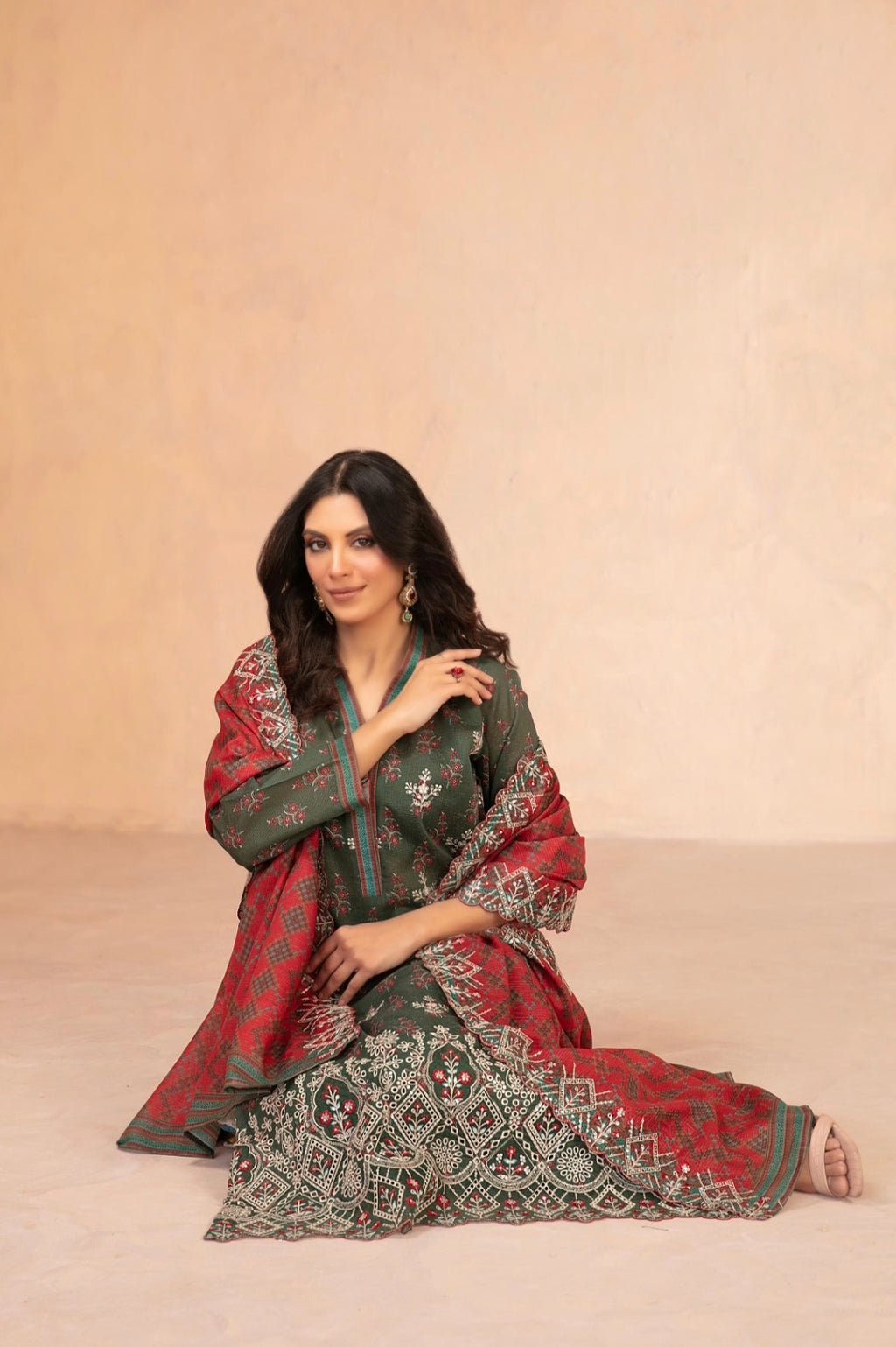 Tawakkal Daaliya Unstitched 3-Piece Suit – Emerald Charm