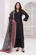 Munira stitched 3-Piece Suit – Noir Elegance